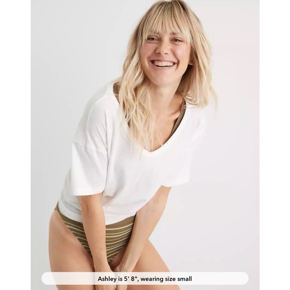 Aerie Distressed V-Neck Boyfriend T-Shirt